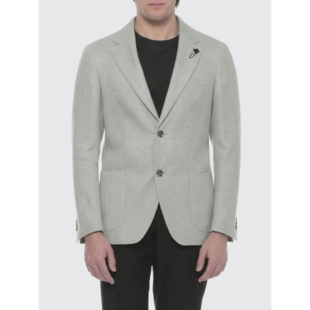Lardini Men Lardini Single-Breasted Blazer In Virgin Wool And Linen